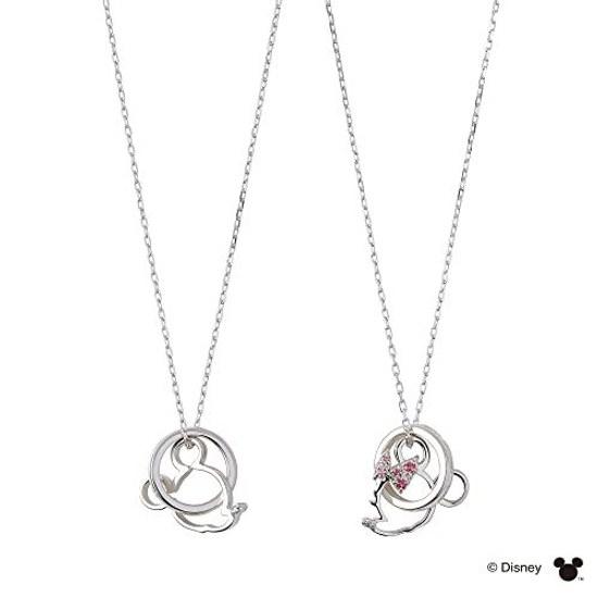 KISS Disney Collection Mickey Minnie Silver Pair Necklace