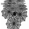 Space-saving Halloween Decoration Table Runner, 18 x 72 Inch Gothic Black Lace Spider Party Decor Web Runner for Kitchen Dinner Centerpiece, Mesh