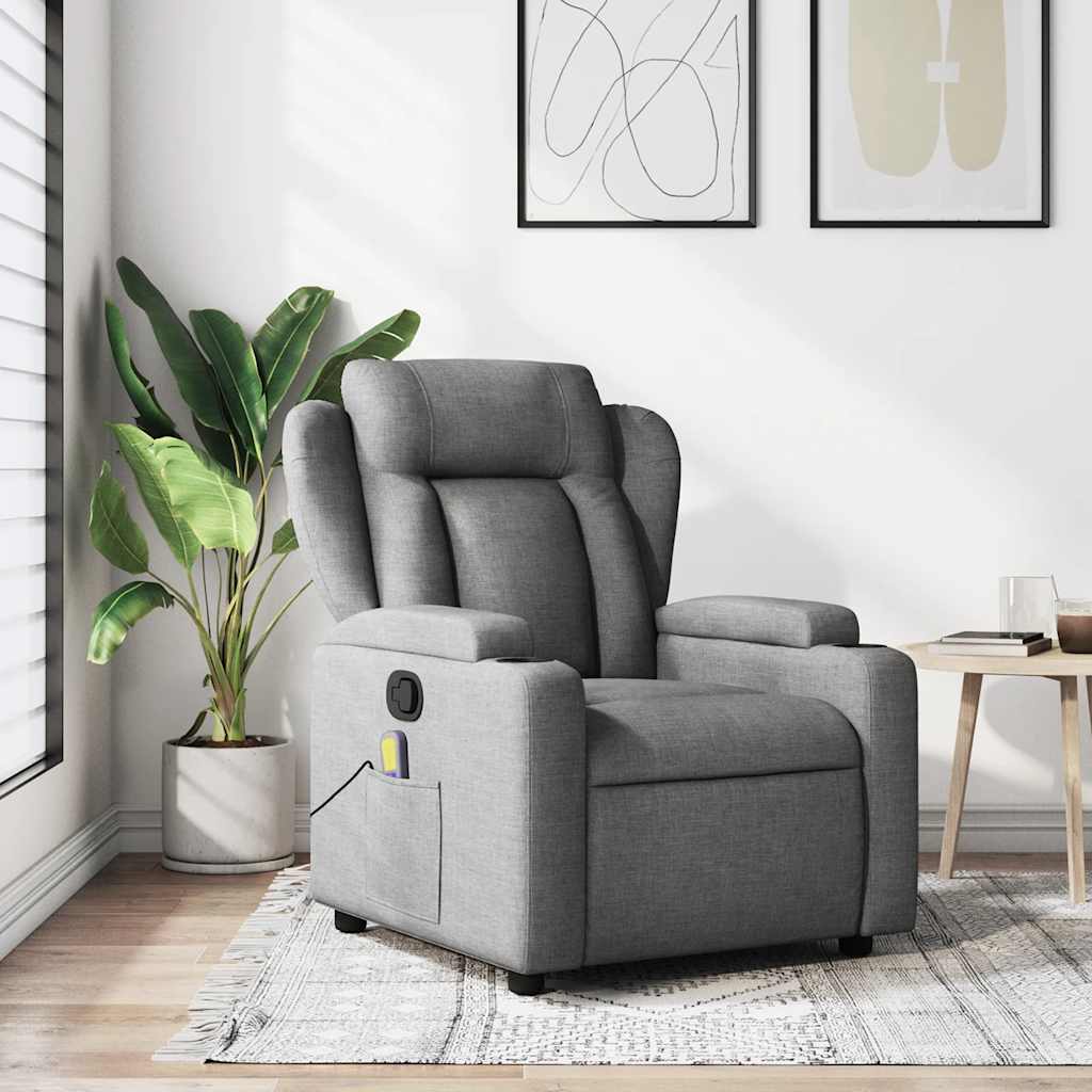Massage Relax Chair Fabric Dark Grey