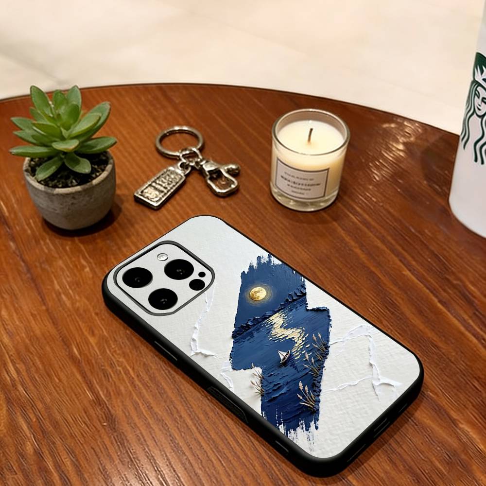 

Monochrome Oil Painting Phone Case Silicone Soft For IPhone 17 16 15 14 13 12 11 X XR Plus Pro Max Plus iPhone15Plus