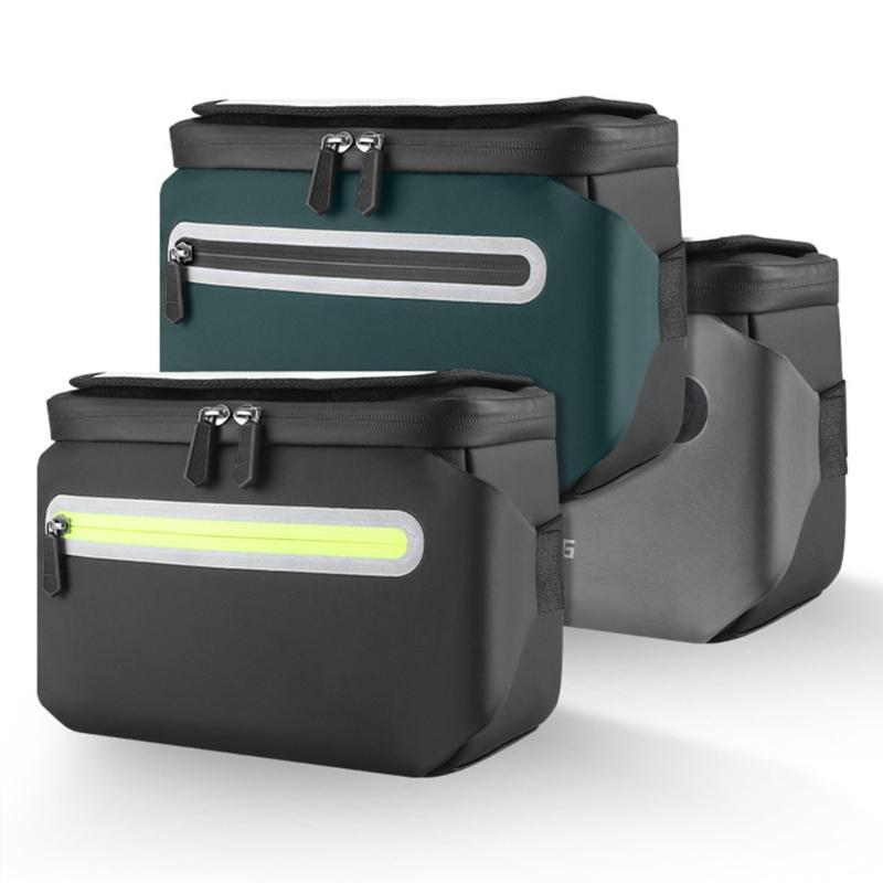 Reflexní taška na řídítka pro cyklistiku Vodotěsná taška na řídítka kola Přední úložná kapsička Dotykové obrazovky Držák na telefon na kolo