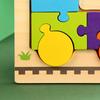 Mehrfarbiges Puzzle Puzzles Lernspielzeug Kognitives Spielzeug Holz für Kinder Baby