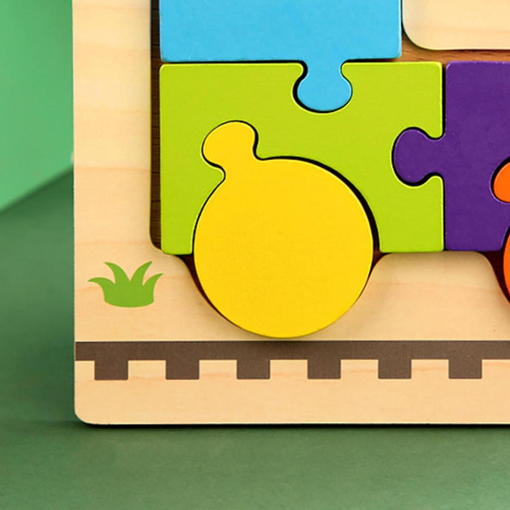 Mehrfarbiges Puzzle Puzzles Lernspielzeug Kognitives Spielzeug Holz für Kinder Baby