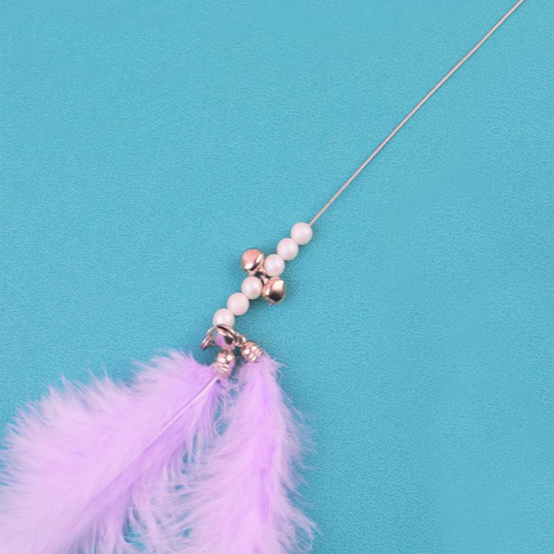 Hot fairy feather bells tease cat stick interactively to relieve boredom and make sounds of cat toys four colors