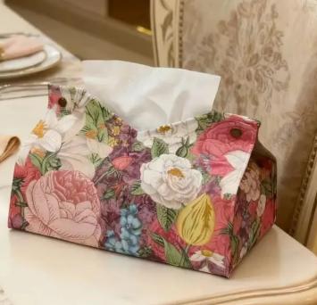 Oil Painting Decorative Tissue Box for Home
