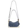 Coach Bolso de Hombro Waverly de Ante con Piel de Ternera Refinada Mediano para Mujer Azul Claro CDD78-B4LD