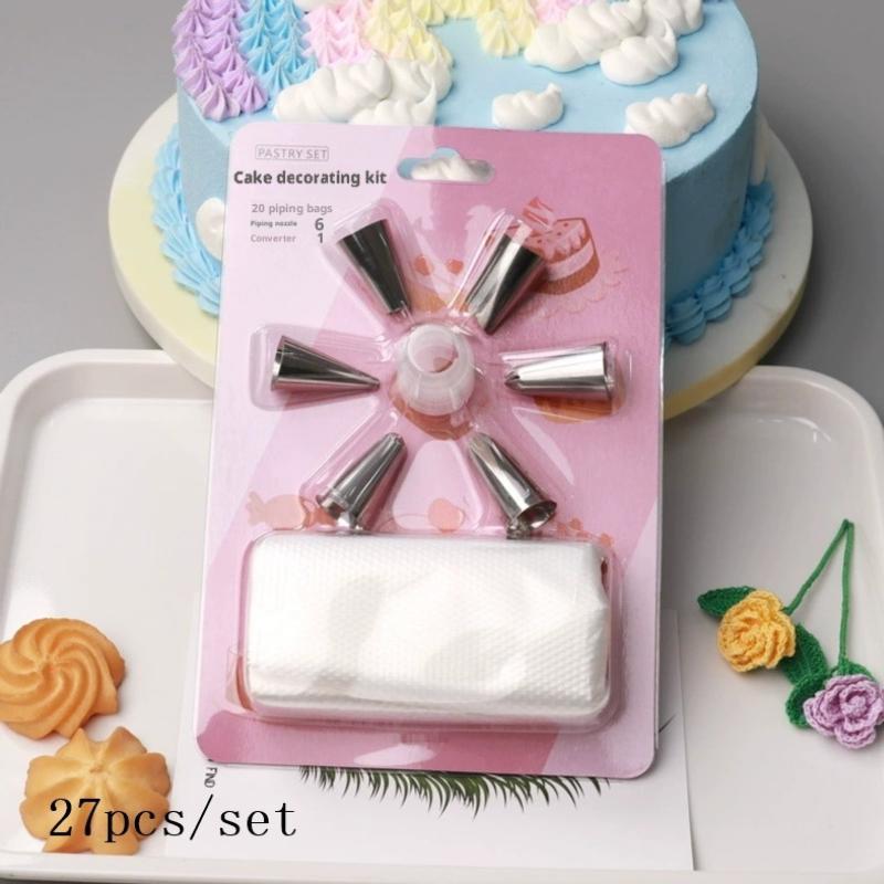 

38Pcs Cake Decorating Tools Icing Cream Piping Nozzle Tips Confectionery Pastry Bags Stainless Steel Nozzles Tip Cake Decoration