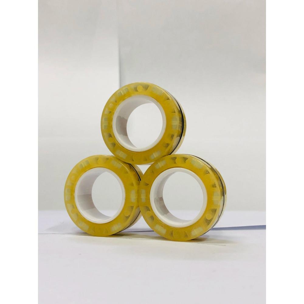 3pcs Finger Magnetic Rings Colorful Fidget Toy Set Adult Magnets Spinner Rings for Relieve Stress Anxiety Relief Therapy