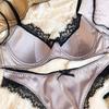 French Thin Cup Lingerie Set Sexy Lace Push Up Bra Fashion Women Silk Fabric Underwear High Quality Intimates Bras and Panties