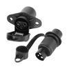 Easy To Install 3 Core Trailer Plug Connector With Sturdy ABS Construction For Caravans Motorhome Wiring Long Lasting Use