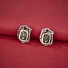 Women's S925 Sterling Silver Tibetan God of Wealth Pendant with DIY Beading Weaving Rope Bracelet Accessories