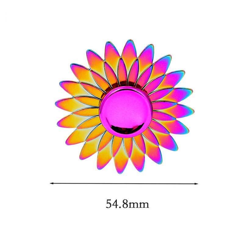 New Colorful Rainbow Alloy Fingertip Gyro Decompression Creativity Finger Spinners Hand Fidget Small Toys
