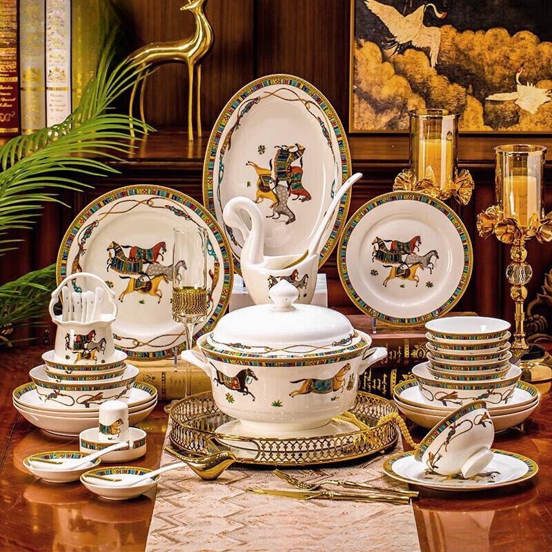 Ru Han Jingde Style Ceramic Dinnerware Set