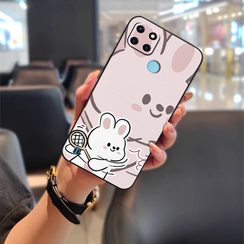 Silicone Couple Phone Case For OPPO Realme C21Y/C25Y Anti-dust Dirt-resistant Back Cover Waterproof Cute Full wrap TPU