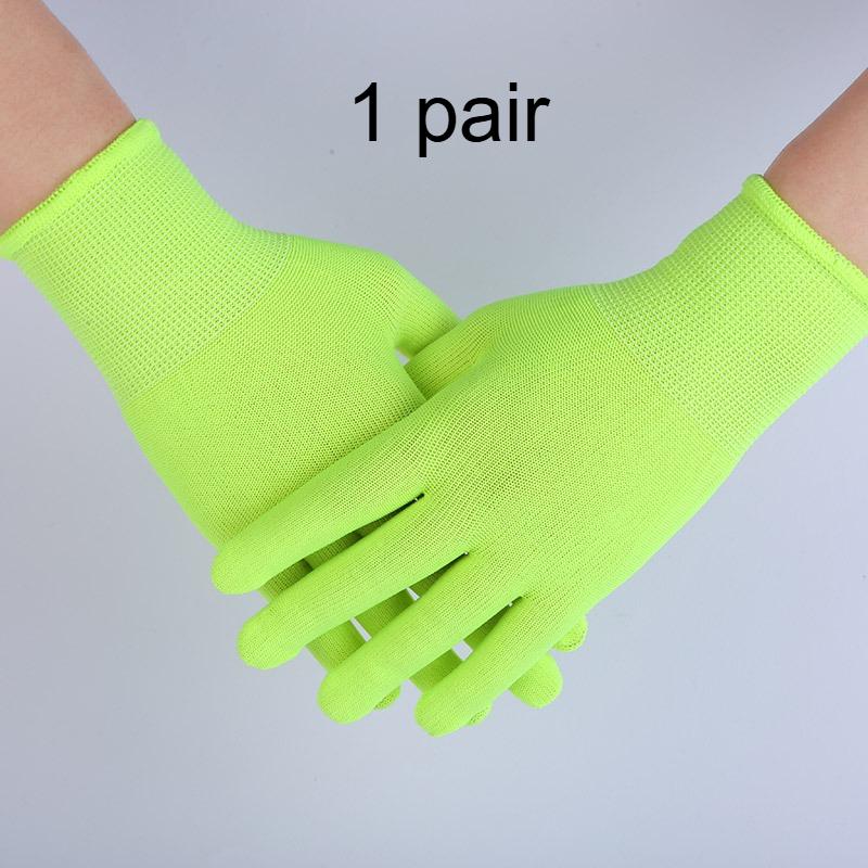 

1/3 пары неоново-зеленых вязаных перчаток - Дышащие, эластичные, ветрозащитные, идеально подходят для бега, атмосферы бара и использования в темное время суток