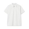White Fashion Classic Simple Casual Comfortable Loose Short Sleeve Polo Shirt Men Tops Cloud-White F11M623125FWT