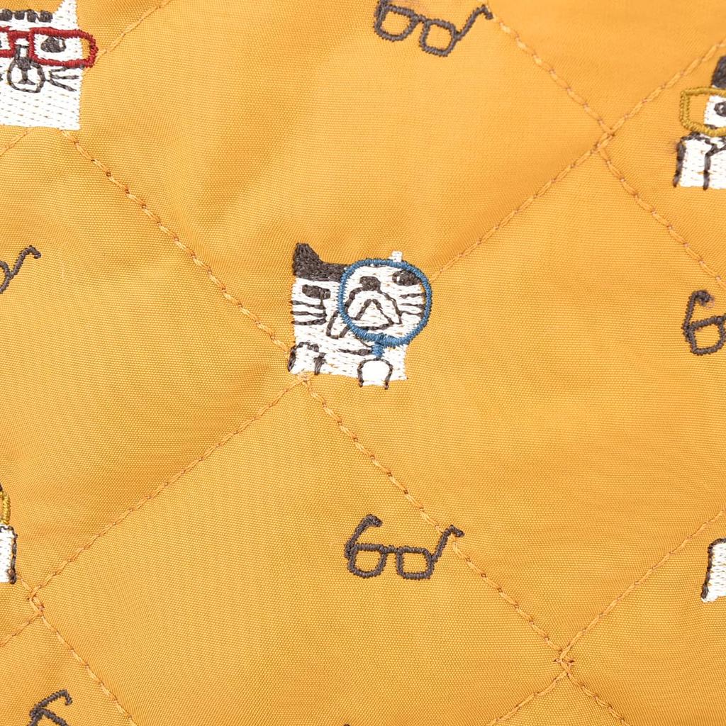 [Kusuguru Japan] Water-Repellent Quilted Polyester Tote Bag, 2-Way, Women's, Mustard