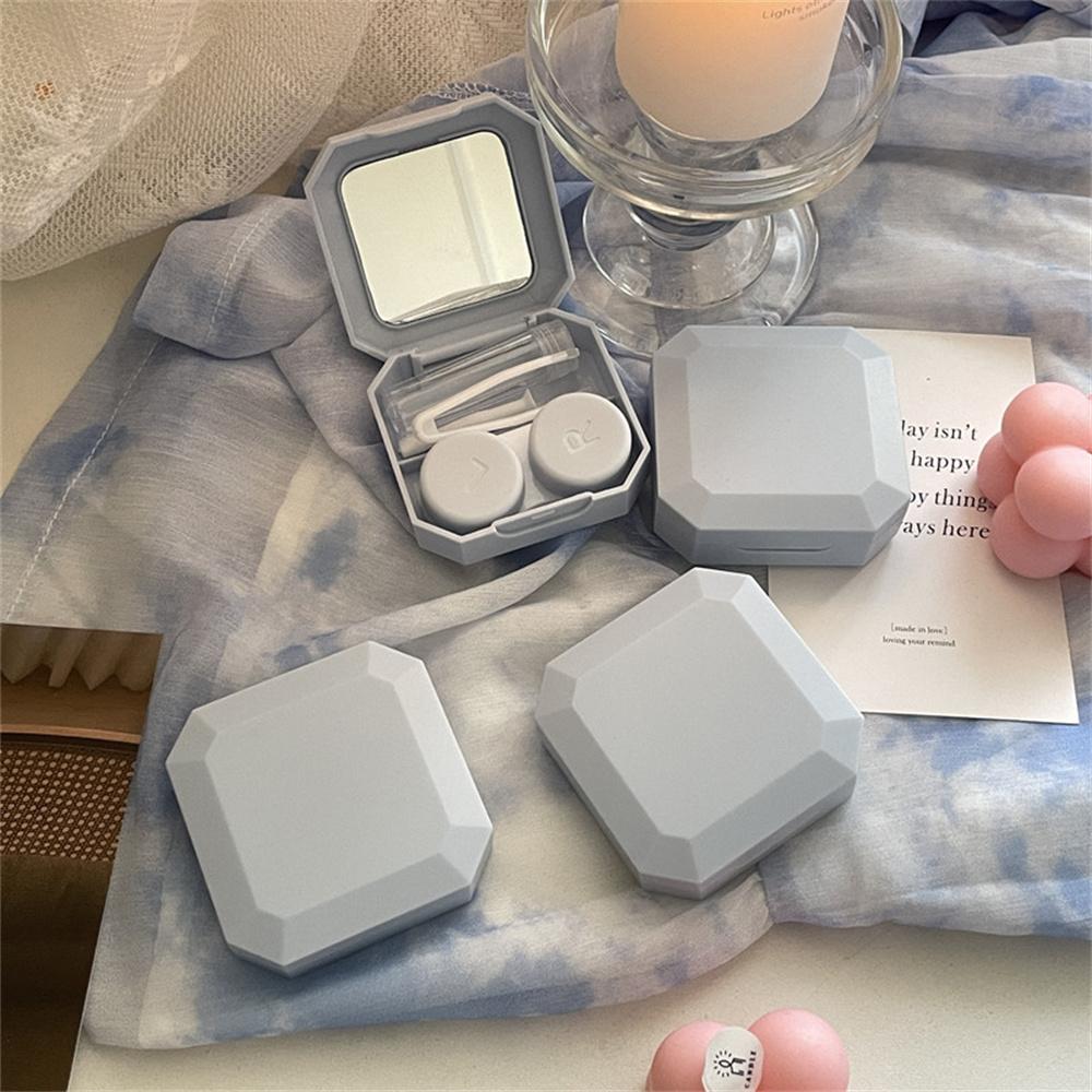 

Contact Lenses Box Plastic Portable Contact Lens Case Travel Kit Holder Portable Candy Color Contact Lenses For Fashion Daily синий