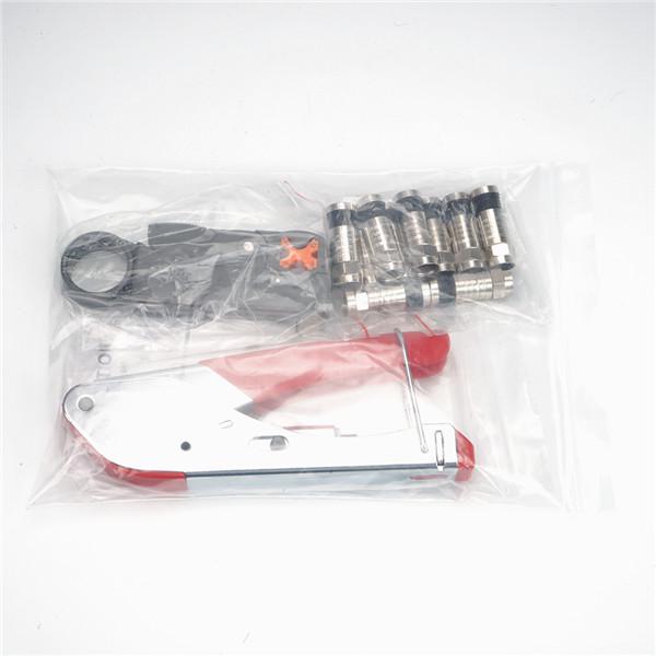 Compression Tool Kit RG59 RG6 Coaxial Crimping Tool Dual Blade Coaxial Cable Stripper With 10F Conne