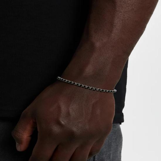 Schwarzes Tennisarmband Bestefreund Geschenk Hochzeitsjubiläum Geburtstag Vatertag, Valentinstagsgeschenk für Ehemann