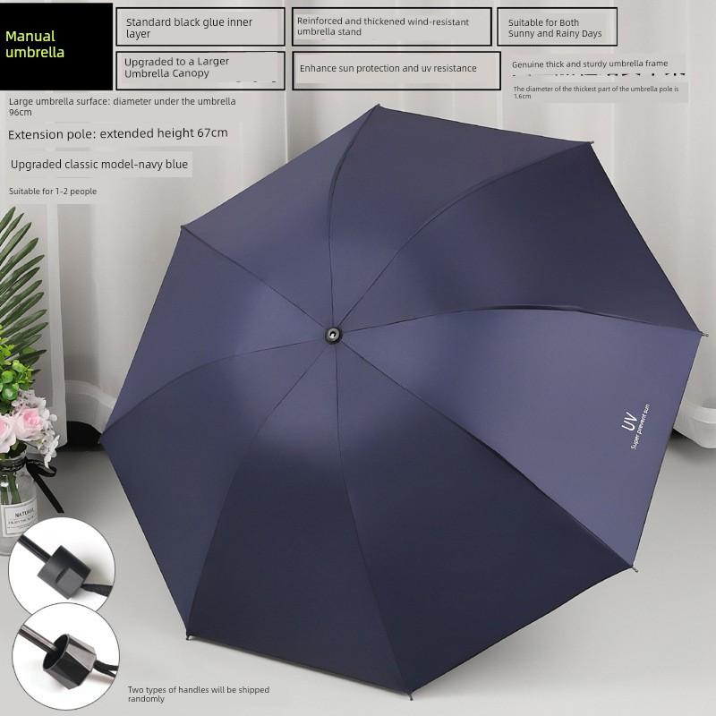 Fully Automatic Large Umbrella for Men and Women, Dual-Use for Sun and Rain, Sunshade Umbrella, Uv Protection, with Logo Printing