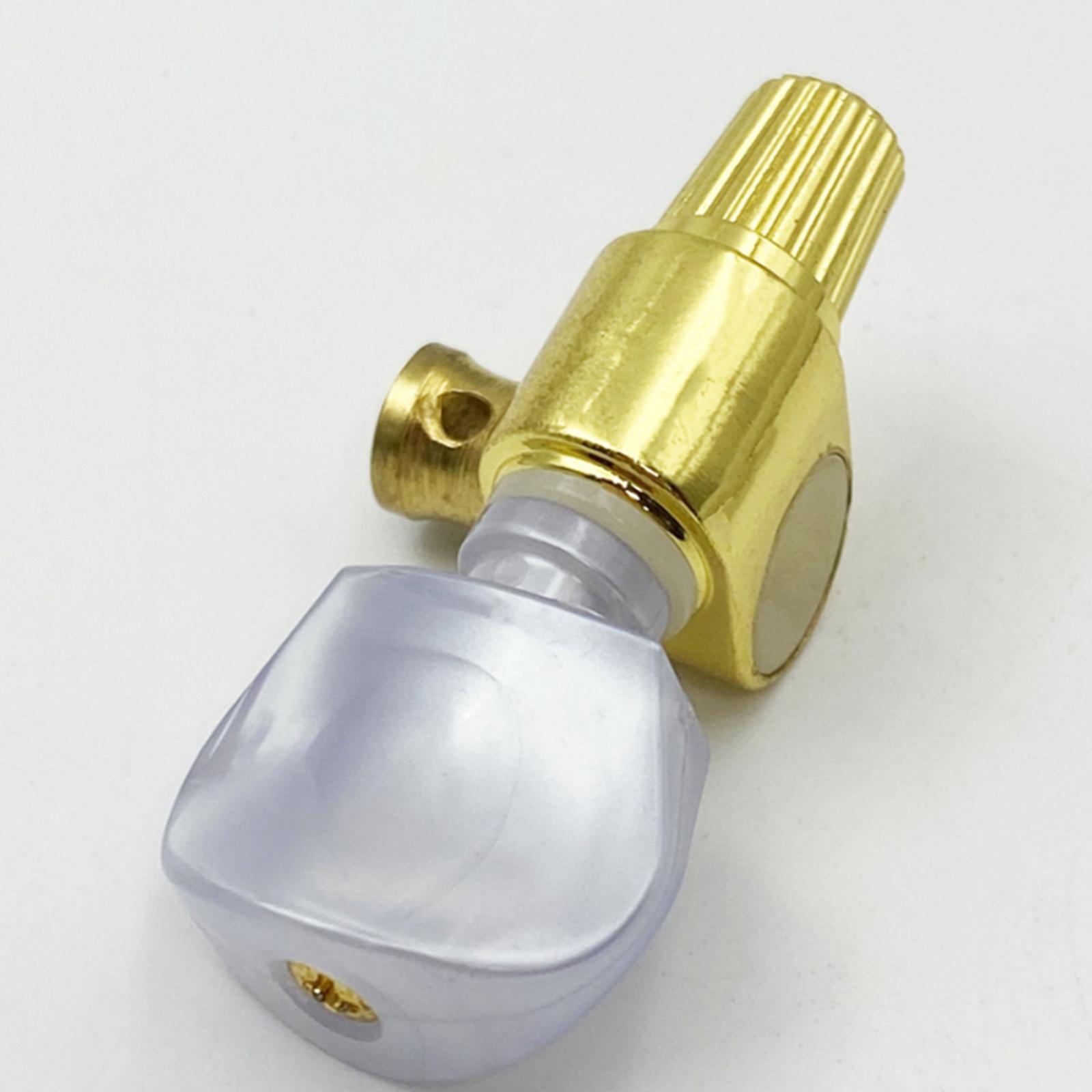 

Banjo Fifth String Tuner White Handle Gold Knob Accessory Single Peg for Tuning Banjo 5-string Instrument