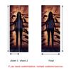 Halloween Horror Nun Thriller  Door Stickers Removable Vinilos Para Puertas Adhesive Wallpaper Art Murals for Doors Bibliotheque Modern Home Decor