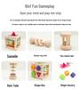 Montessori Wooden Baby Teething Rattle Set - 6 Educational Toys