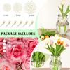 3Pcs Stainless Steel Spiral Stem Holder with Clip Vase Insert Flower Arranger
