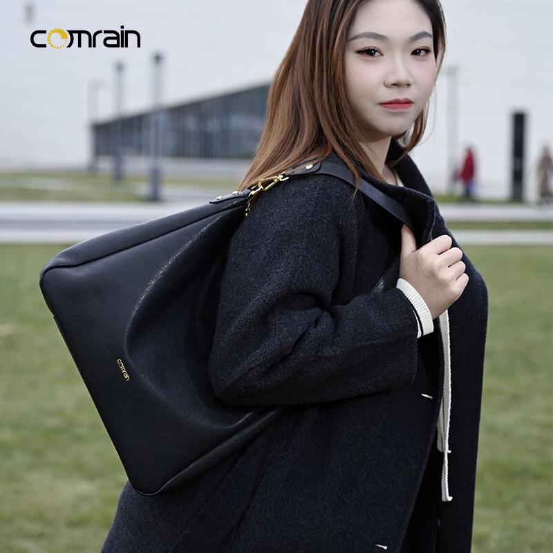 COMRAIN Women's Split Leather Hobo Shoulder Bag