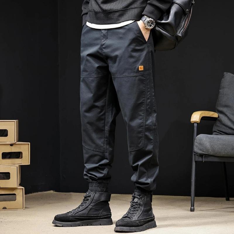 Pants Overalls Men s Trendy Brand Autumn New Loose Straight Trendy Leggings Men M чёрный