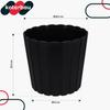 Plastic Flower Pot For Flowers And Herbs On The Balcony Or Terrace, Anthracite, 29Cm