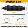 Universal Silicone Rack Pinion Steering Gaiter Pinion Boots+Cable Ties+Clamp Kit For Rack Steering Boot Gaiter And Pinion Boot