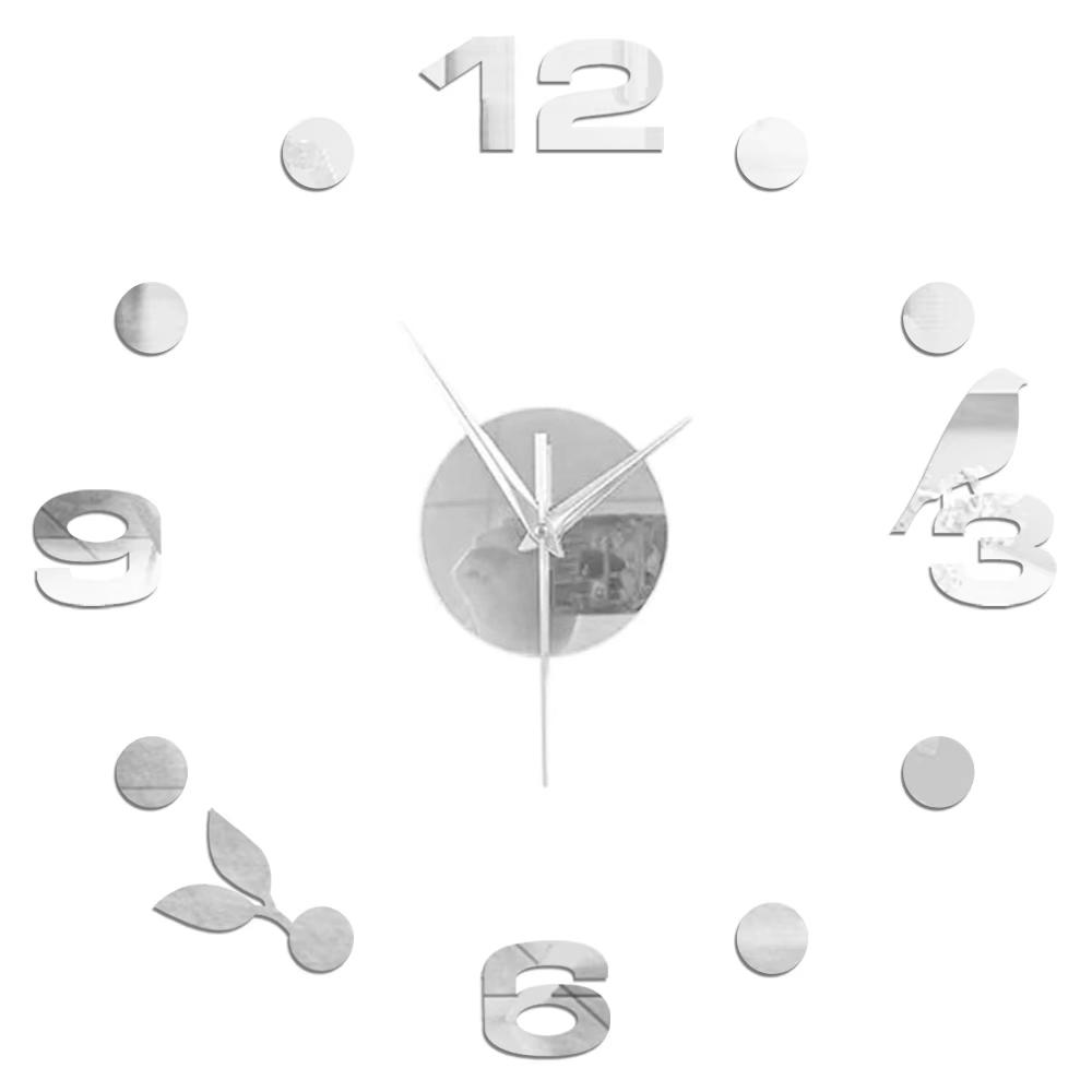 3D Wall Clock DIY Mirror Wall Stickers Home Decor Quartz Needle Watch Living Room Removable Art Decal Sticker Reloj De Pared Hot