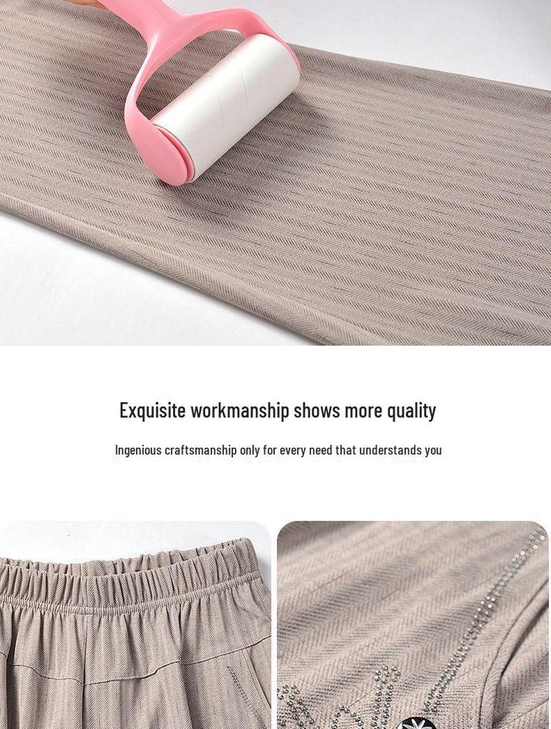 Summer Thin Large Size Nine-Point Pants for Middle-Aged and Elderly Women
