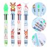 6/10Colors Cute Gifts School Cartoon Ball-point Pen Merry Christmas Xmas Stationery Santa Claus Pen