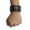 Men's Exaggerated Skull Rivet Leather Bracelet - Punk Rock Trendy Accessory