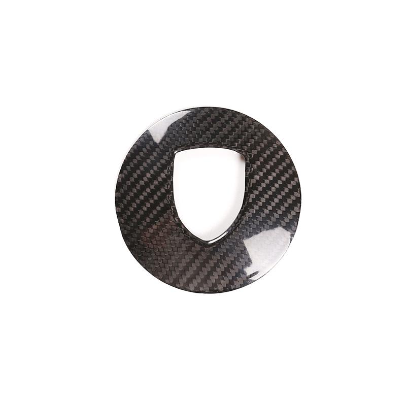 For Porsche 911/Taycan/Macan/Panamera Steering Wheel Decoration Panel Cover Real Carbon Fiber Car Interior Styling Accessories