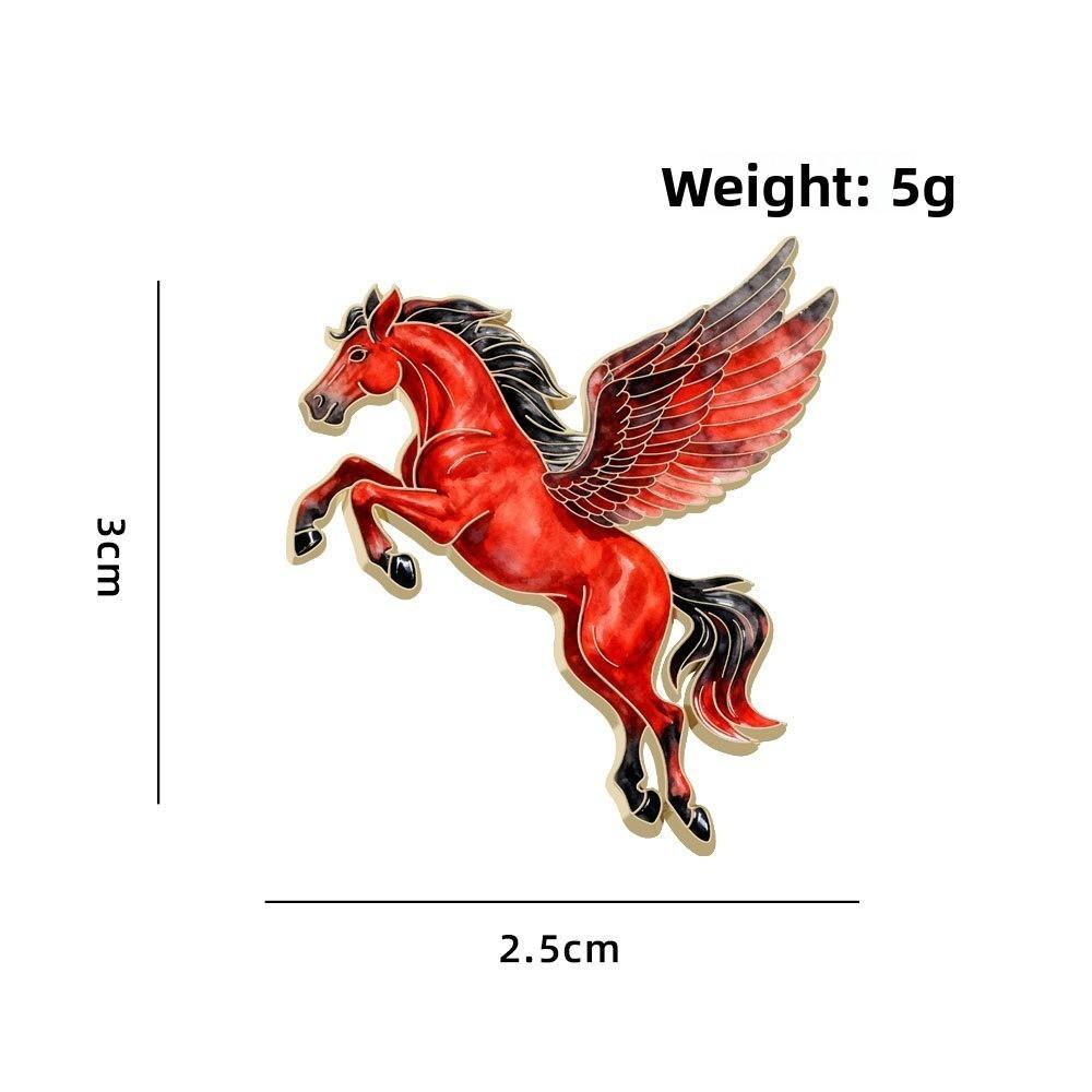 New Vintage Horse Brooches Traditional Elegant Running Horse Brooch Enamel Zodiac Animal Badge Jewelry Accessories