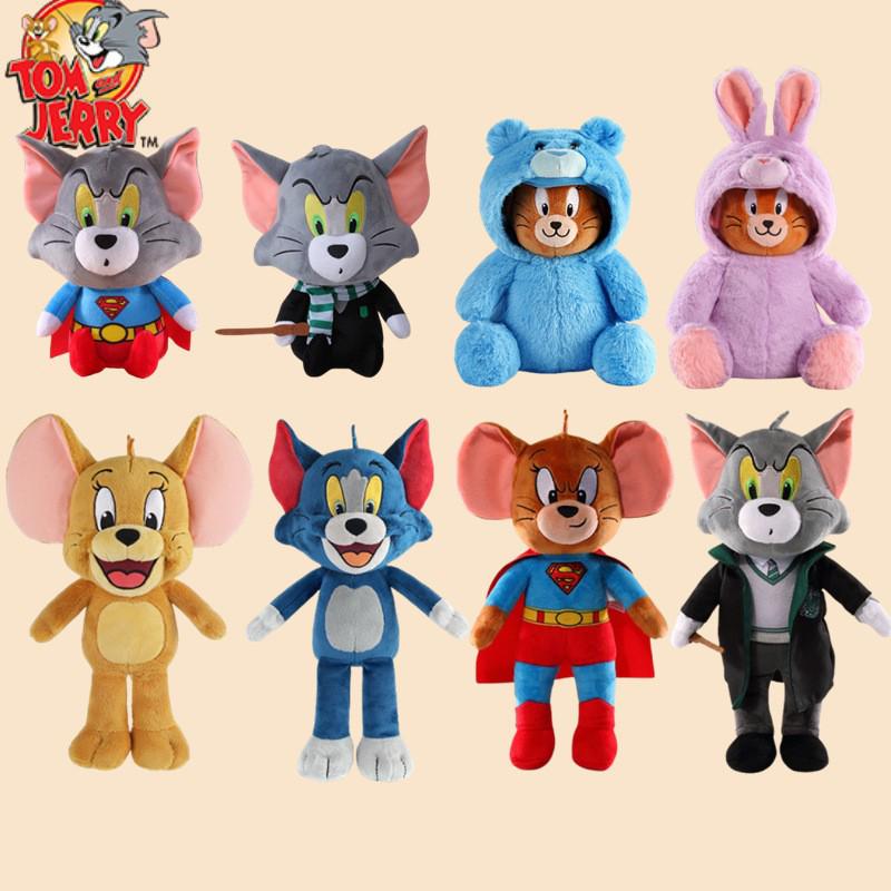 Genuine Warner Brothers Tom and Jerry Superman Tom Cat Plush Doll with Dinosaur Costume