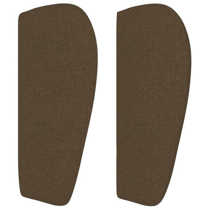Maison Exclusive - Tête de lit avec oreilles Marron foncé 147x23x78/88 cm Tissu