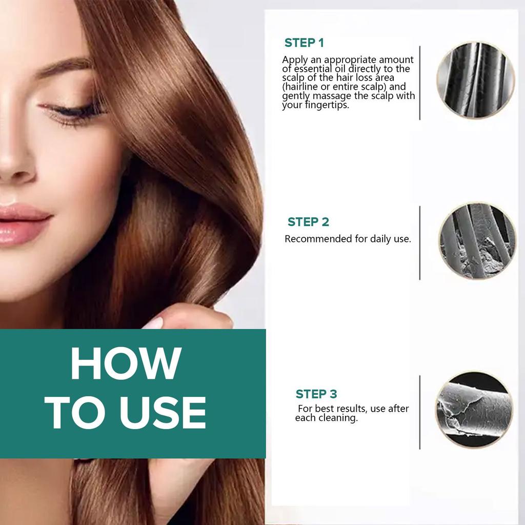Rice Water Hair Serum Care Prevent Hair Breakage Hair Growth Prevent Hair Loss Hair Care Nourish Scalp Spray,60ml