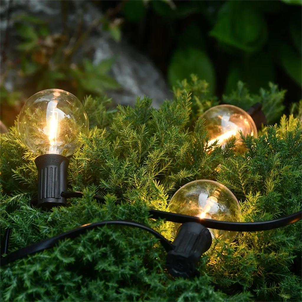 New Type Retro Bulb Light String Transparent Outdoor Decoration LED 25 Lamps, 50FT
