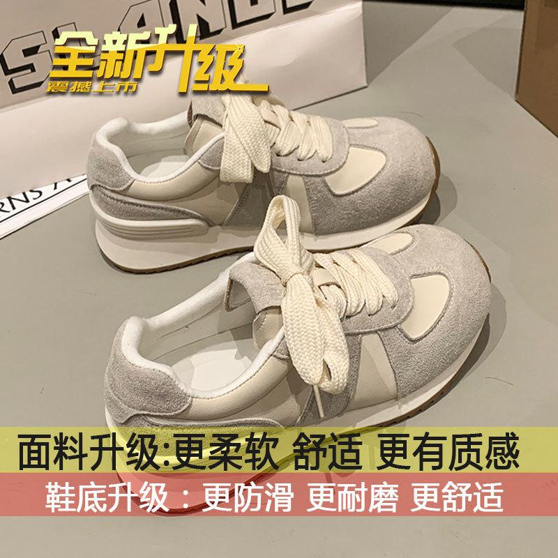 Chic niche design student waffle shoes 2025 spring new thick-soled ugly cute Forrest Gump sports dad shoes women