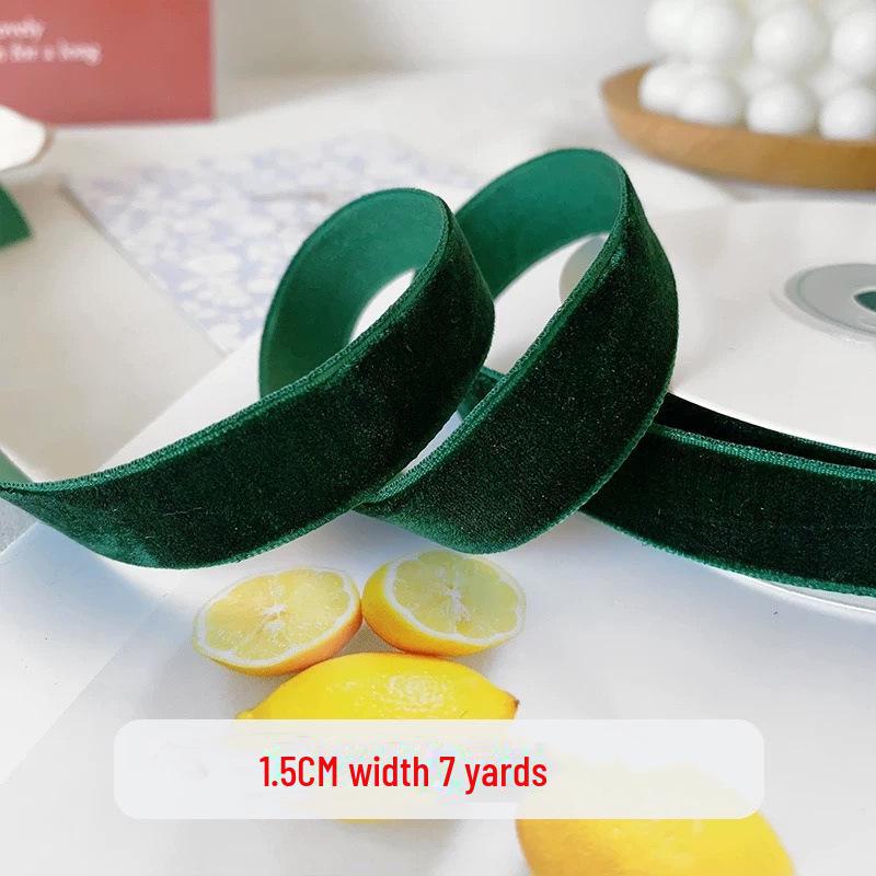 

Лента ручной работы из красного и зеленого флока для рождественских аксессуаров для волос и бантов своими руками