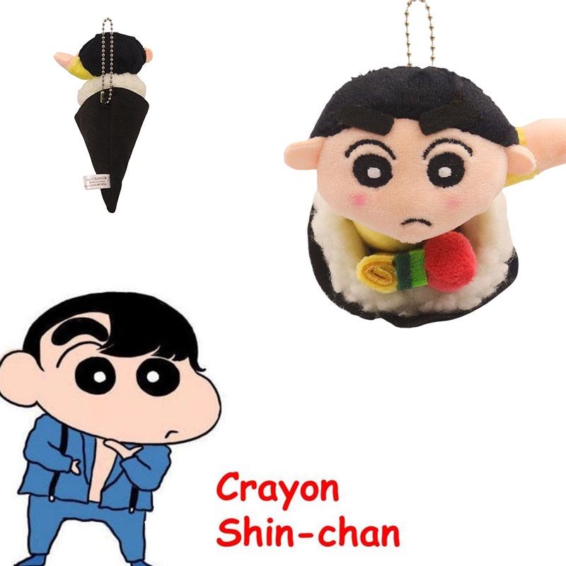 Adorable Cartoon Crayon Shin-chan Plush Keychain Toy Sushi Roll Shin-chan