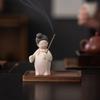 Tang Dynasty Lady Ceramic Incense Burner Stick Holder Censer Zen Home Decor Ornament for Living Room Desk