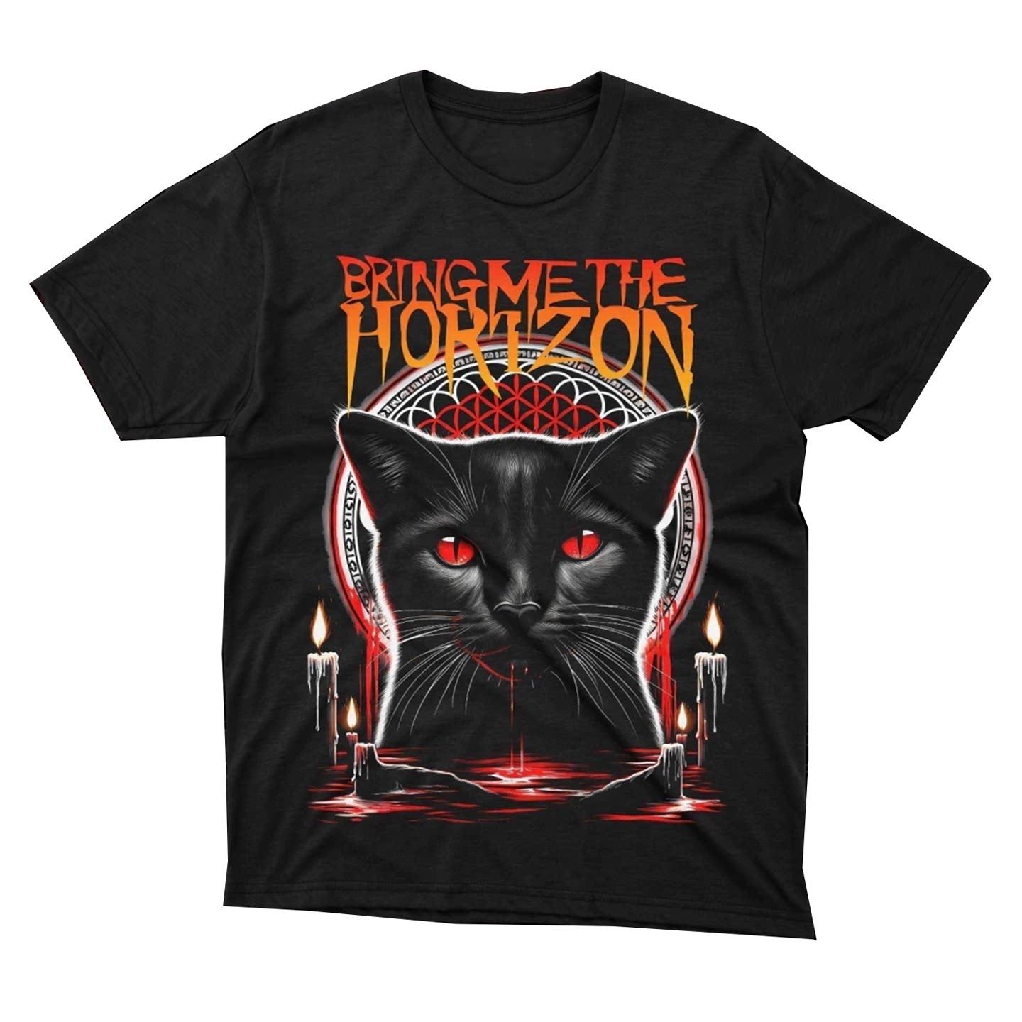 

Fit Bring Me The Horizon Bands Black Metal Dark Animestyle Trendy Short Tshirt 4XL