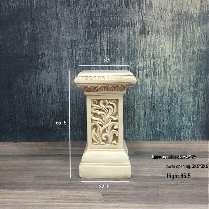 Wedding Gold Roman Column Flower Stand – European Stripe Trophy Fiberglass Décor