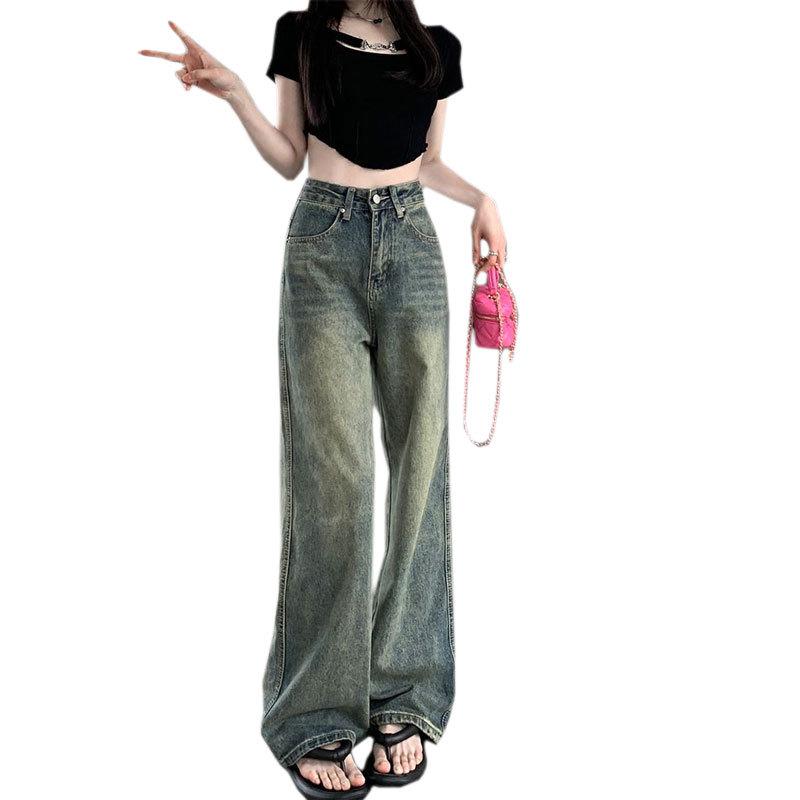 Retro High Waist Wide Leg Jeans for Women - Pear Shape & Casual Fit
